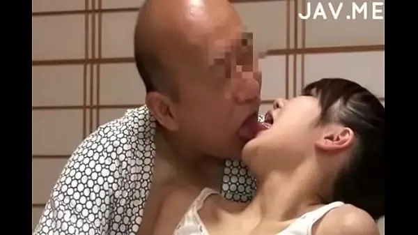 XXX Delicious Japanese girl with natural tits surprises old man mega film