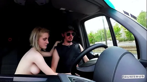 XXX BUMS BUS - Petite blondie Lia Louise enjoys backseat fuck and facial in the van megafilmek