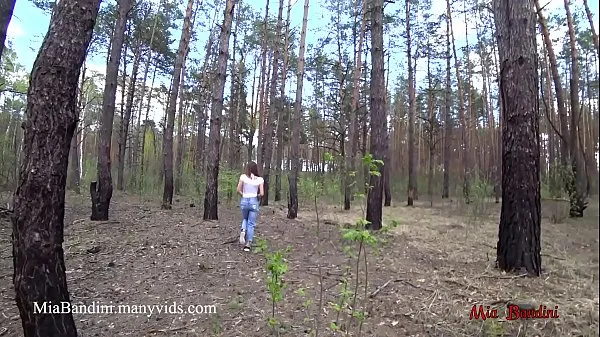 XXX Public outdoor fuck for fit Mia in the forest. Mia Bandini میگا موویز