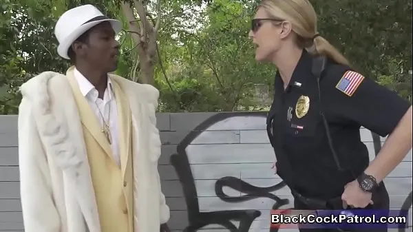 XXX Black Street Pimp Fucked By White Female Cops As Punishment mega Movies