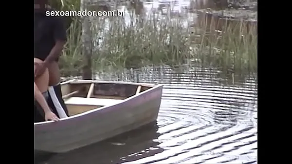 XXX Hidden man records video of unfaithful wife moaning and having sex with gardener by canoe on the lake megafilmek