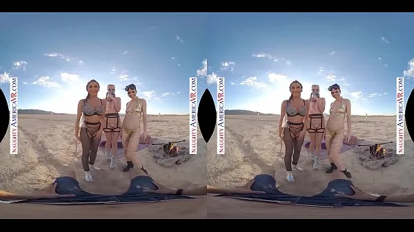 XXX Naughty America - VR you get to fuck 3 chicks in the desert megaelokuvaa