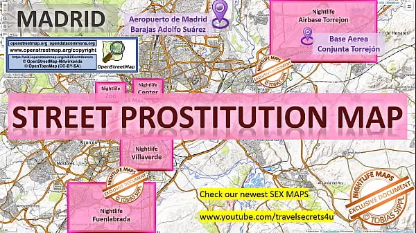 XXX Madrid, Spain, Sex Map, Street Map, Massage Parlours, Brothels, Whores, Callgirls, Bordell, Freelancer, Streetworker, Prostitutes ภาพยนตร์ขนาดใหญ่