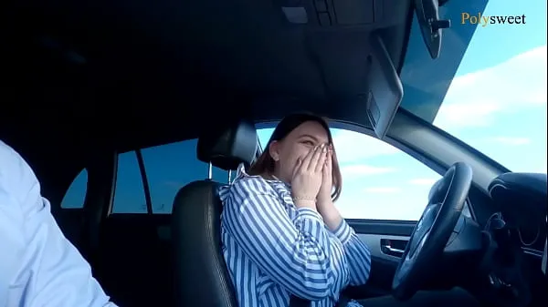 XXX Russian girl passed the license exam (blowjob, public, in the car μέγα ταινίες