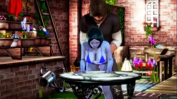 XXX Cortana cosplay hentai girl having sex with a man in sexy hentai video gameplay أفلام ضخمة
