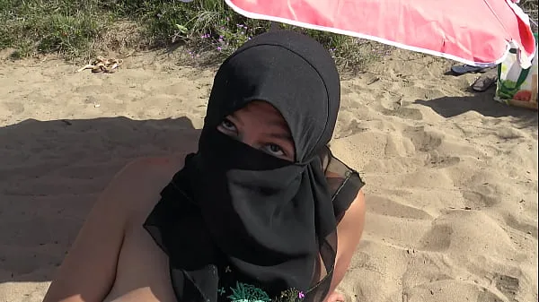 XXX Arab milf enjoys hardcore sex on the beach in France میگا موویز